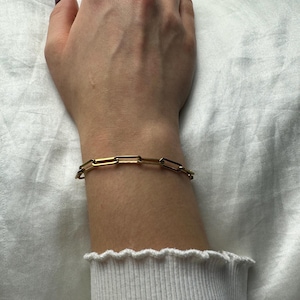 Paperclip Chain Bracelet: Gold or Silver Minimalist Bracelet