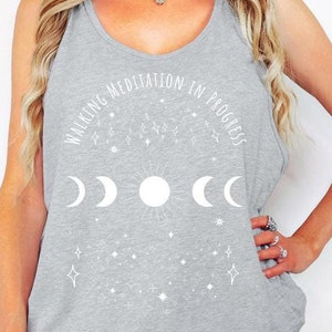 WALKING MEDITATION in Progress tank top -Dr. Joe Quote Tank Top - Retreat Essential - LOA Fan Gift - Empowerment Top, quality unisex tank