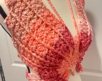 Handmade Crochet Butterfly Shell Top