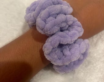 Handmade Velvet Crochet Scrunchie
