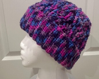 Handmade Crochet Cable Stitch Beanie
