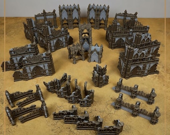 NuGoth 11th Edition Foldable Terrain — Complete Competitive Grimdark Set