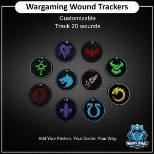 Customizable 20 Wound Tracker – Tabletop Wargaming Accessory