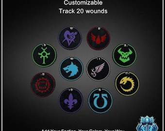 Customizable 20 Wound Tracker – Tabletop Wargaming Accessory