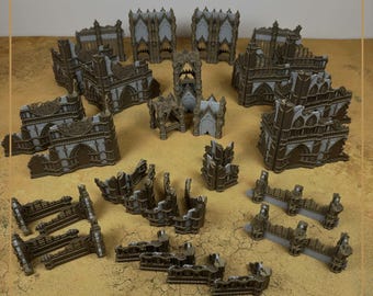 NuGoth 11th Edition Foldable Terrain — Complete Competitive Grimdark Set