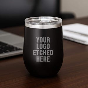 12 Oz Custom Polar Camel Logo Wine Tumbler - Personalized Business Swag, Promotional Items, Client Corporate And Marketing Gifts