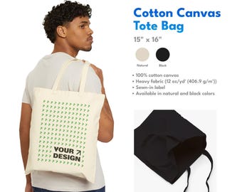 Bolsas de lona de algodón con logotipo, bolsas personalizadas al por mayor para ferias comerciales y eventos empresariales.