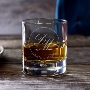 Personalized 10.5 oz Whiskey Glass – Engraved Custom Wedding Favor, Bridal Party Keepsake