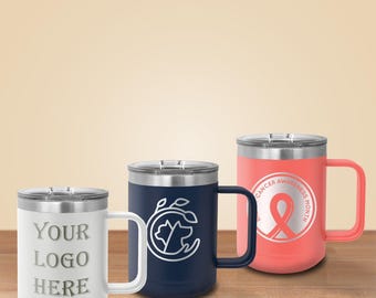 15 oz Custom Logo Mug, Bulk Volunteer Gift Ideas, Mental Awareness Mug, Bully Awareness Gift, Social Worker Gift & Fundraiser Logo Gift