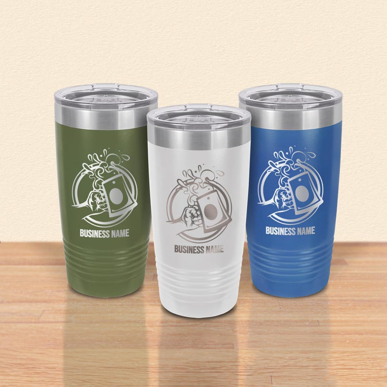 Gobelets avec logo gravé personnalisé 20 oz, cadeaux marketing d'entreprise en vrac image 4