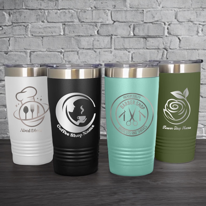 Gobelets avec logo gravé personnalisé 20 oz, cadeaux marketing d'entreprise en vrac image 3