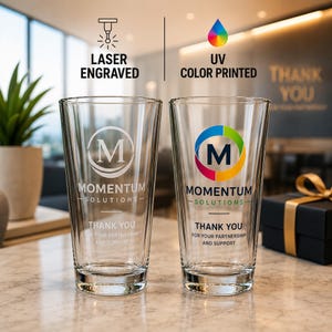 Vaso de pinta personalizado, 473 ml (16 oz) para cerveza, ideal para regalos corporativos y obsequios promocionales al por mayor.