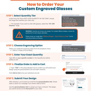 a customer ordering custom engraved glasses on an Etsy shop.