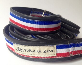 Red, White, and Blue Stripe Pattern Leash