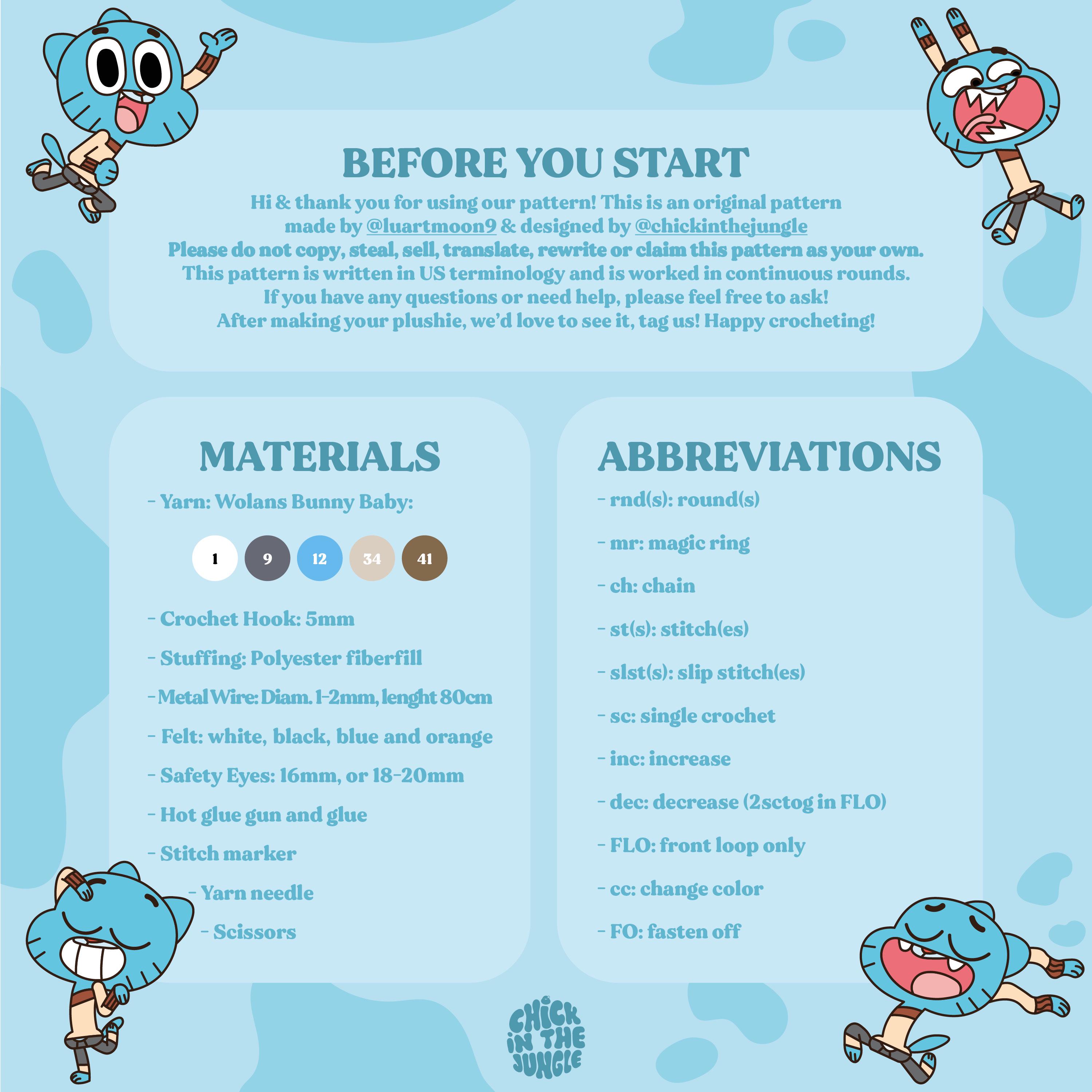 Gumball: Amigurumi Crochet Pdf Pattern - Etsy