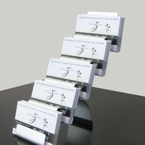 Porte-cartes de visite vertical et horizontal à cinq pochettes