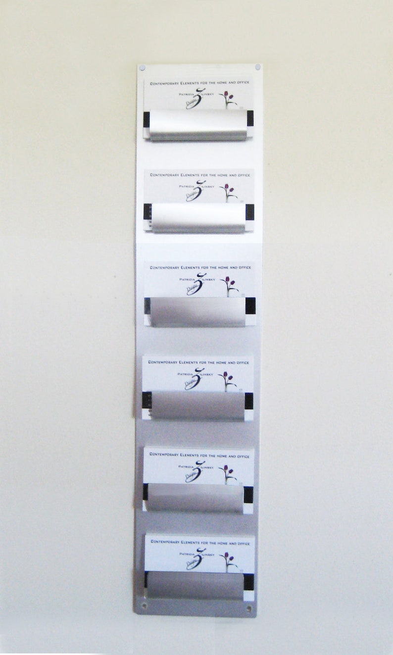 Wall Mount Six Pocket Business Card Holder