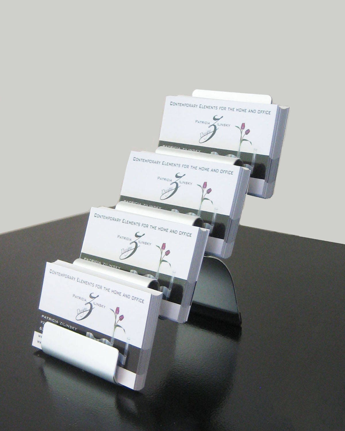 Four Pocket Vertical And Horizontal Business Card Holder