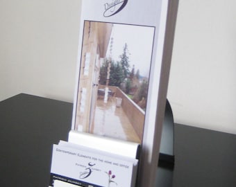 Modern Metal Brochure and Business Card Holder Combo