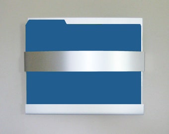 Modern Metal Banded Wall File Holder