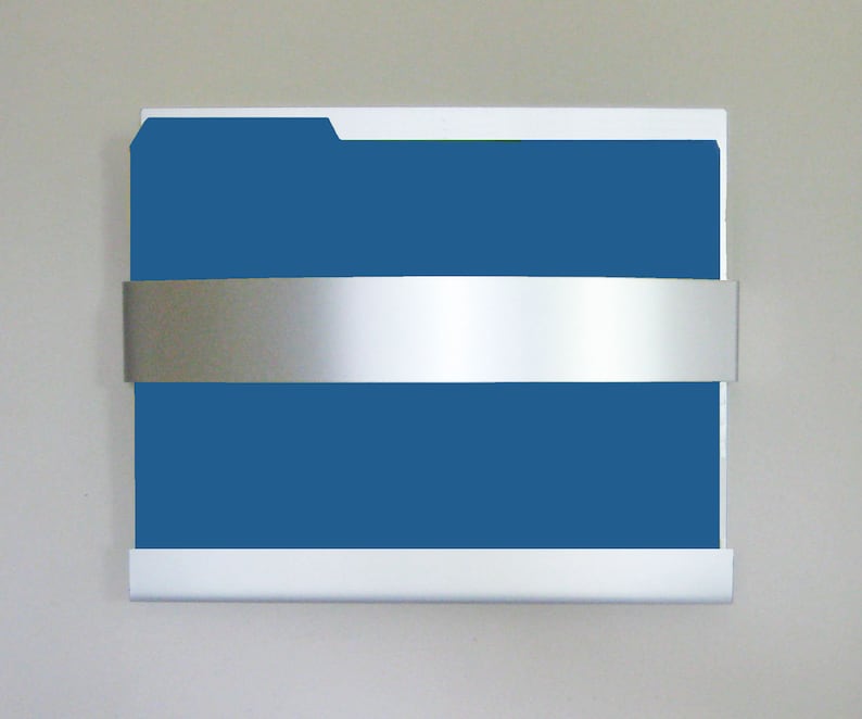 Modern Metal Banded Wall File Holder
