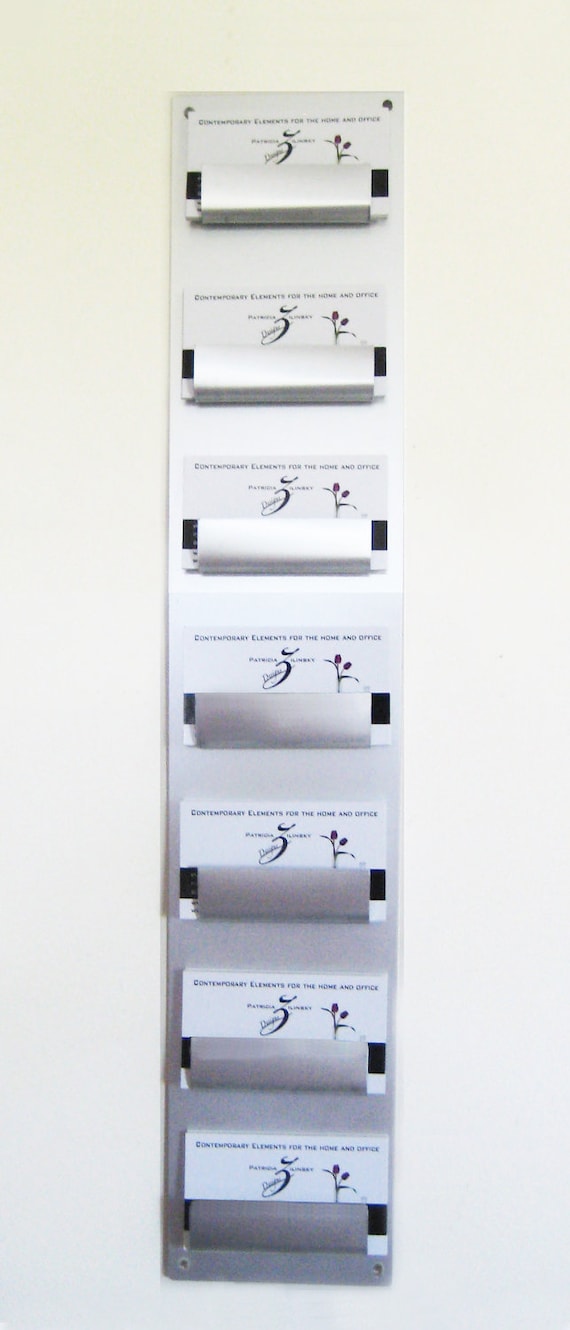 Wall Mount 7 Pocket Business Card Holder