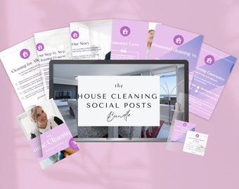Cleaning Business Social Media Posts: Canva Templates (Digital Download)