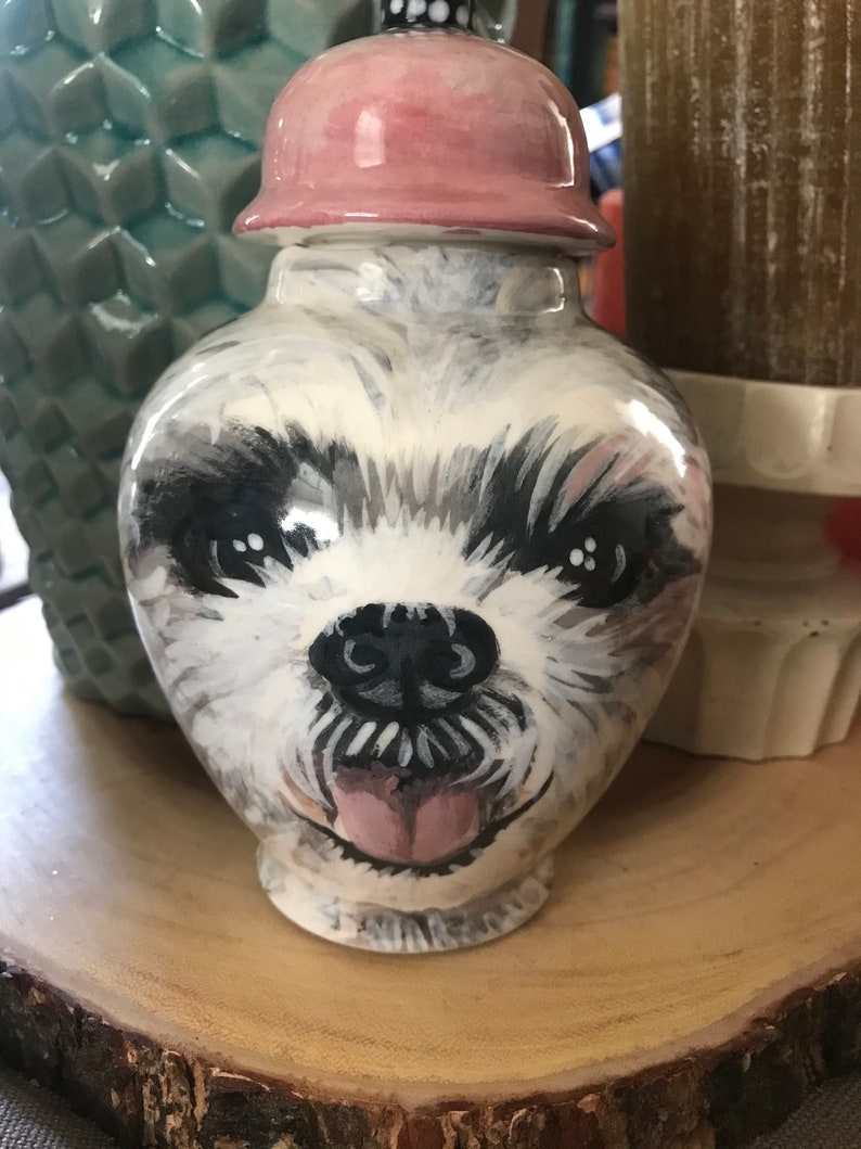 Custom small medium PET URN for dogs and cats SMALL Shih Tzu , Lhasa apso or any smaller breed image 1