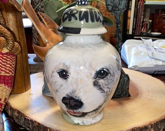 Custom medium dog urn poodle URN for dogs and cats SMALL made to order personalized bichon frise