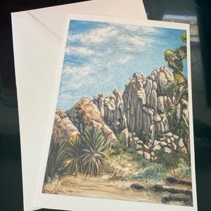 Joshua Tree Postkarte mit Umschlag Kunstkarte signiert Giclee Grußkarte Palm Springs