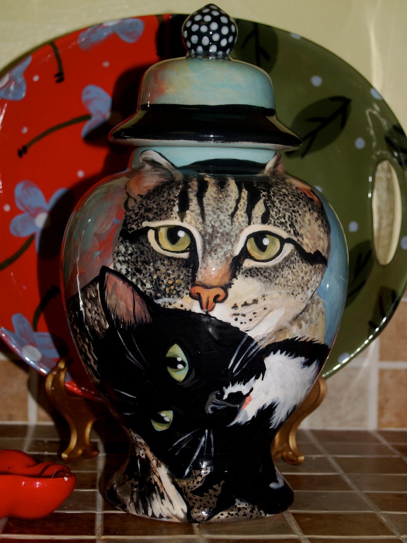 Custom Medium Pet Urn For Cat And Cats Any Multiple Small Pets Urns Urns Memorials Pet Supplies
