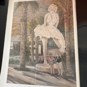 Marilyn Monroe Forever Marilyn cartão postal com envelope arte cartão assinado giclée cartão de felicitações Palm Springs