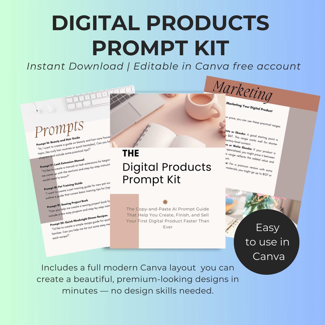 The Digital Products Prompt Kit With PLR Rights! 10 Bonus Prompts ...