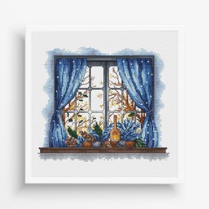 Winter Cross Stitch Pattern PDF, Winter embroidery Counted Cross Stitch, Christmas Embroidery Pattern PDF, New Year Decor Digital PDF File