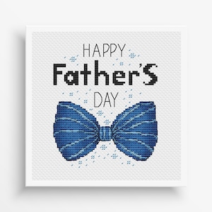Schema punto croce per la festa del papà in PDF, ricamo &quot;Il miglior papà di sempre&quot;, punto croce per la festa del papà, punto croce facile, regalo per i papà, download immediato