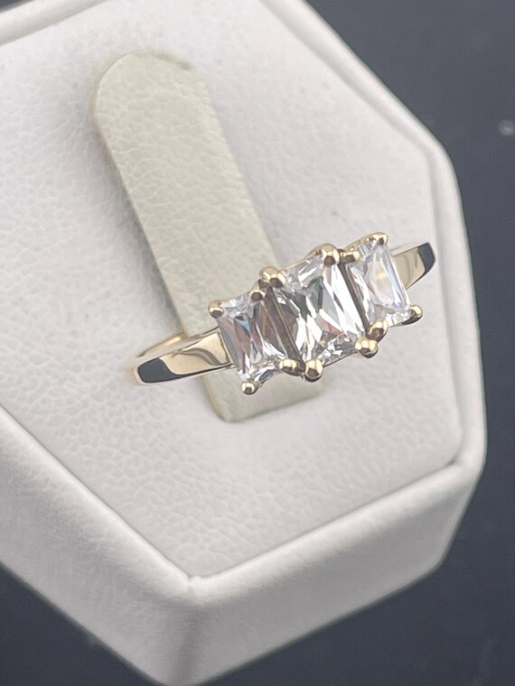 Vintage past present future simulated, diamond ri… - image 4