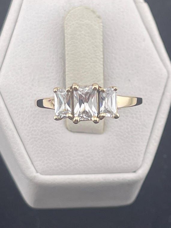 Vintage past present future simulated, diamond ri… - image 2