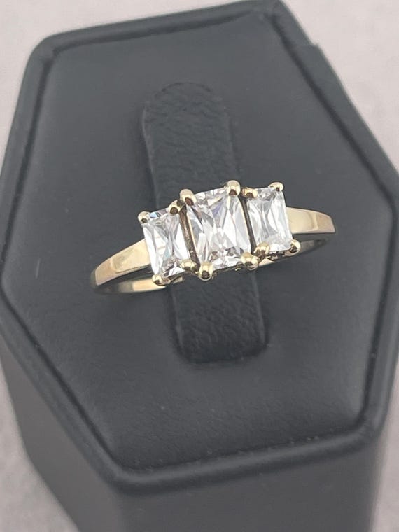 Vintage past present future simulated, diamond ri… - image 9