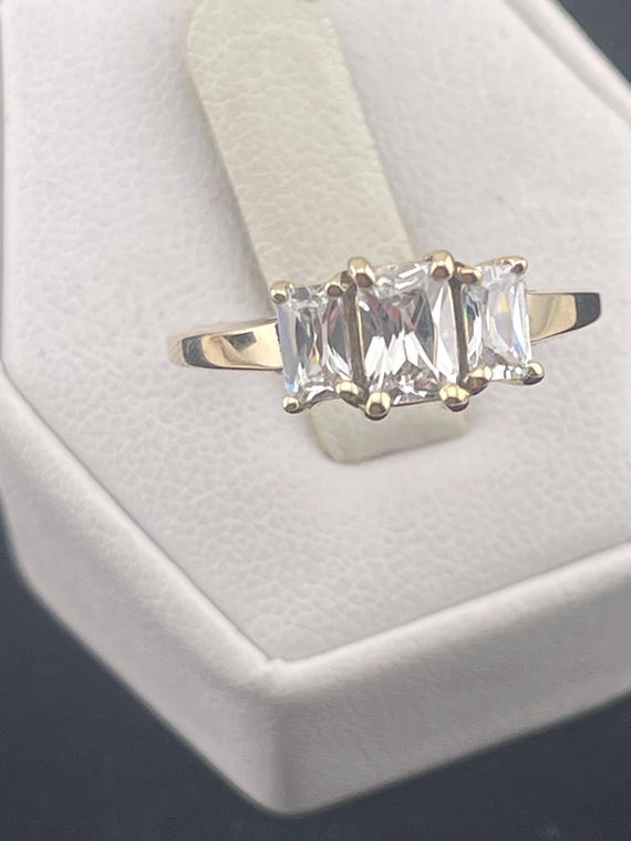 Vintage past present future simulated, diamond ri… - image 10