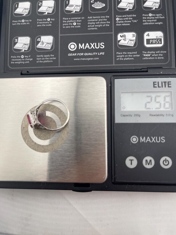 Antique rare 3 carat flat ruby statement, ring 18… - image 15