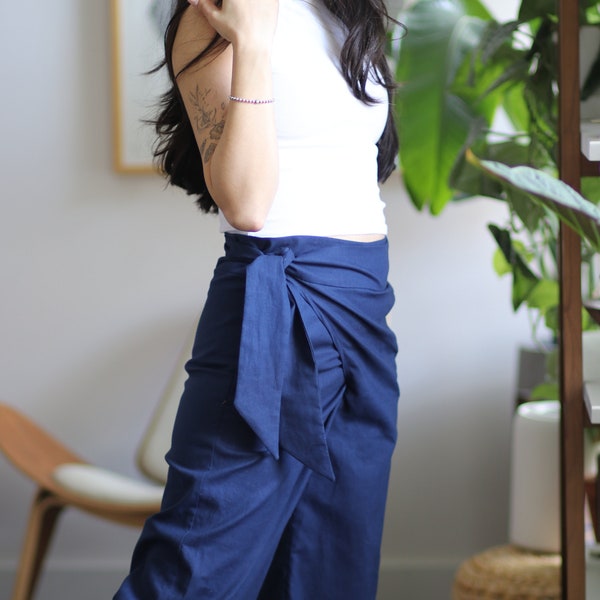 Luna Pant - Wrap pant PDF sewing pattern | Sizes 00-34
