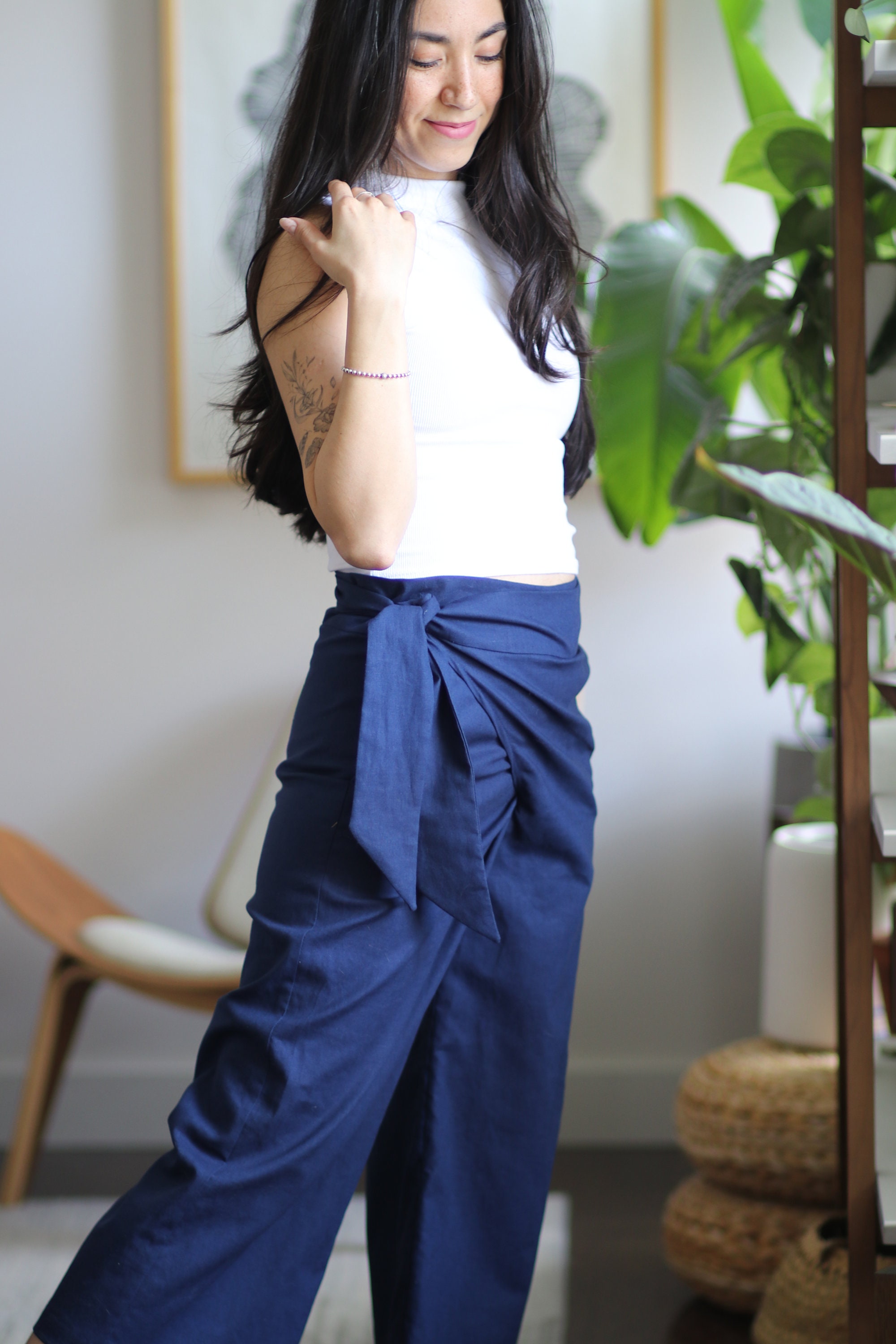 ゆい　leinwande Wrap Trousers TailoredWrapTrouserswithTie-