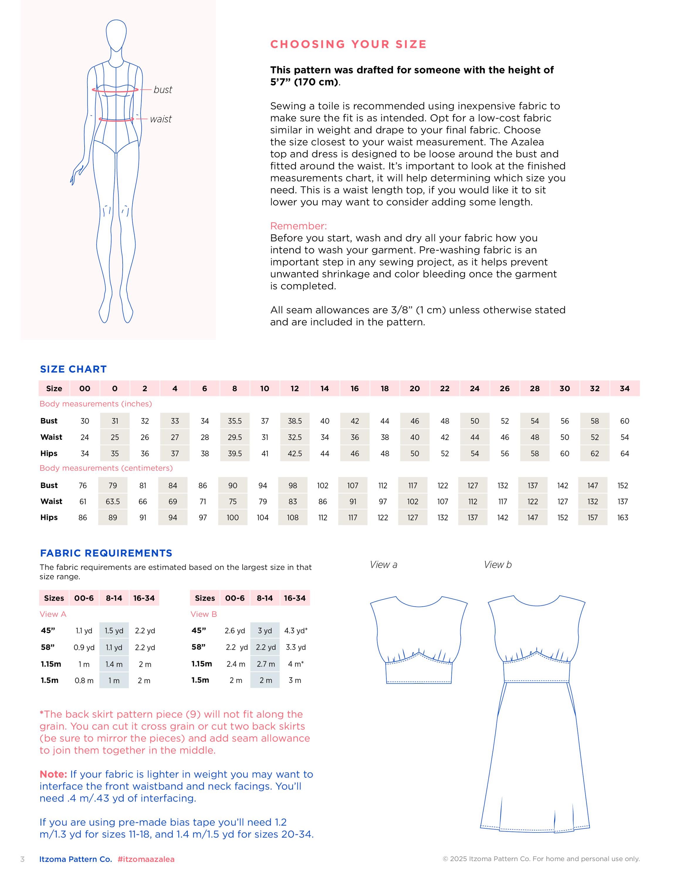 Azalea Top and Dress - Summer Dress, Elegant Top Pattern PDF Sewing ...