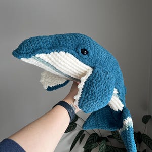 Hugo the Humpback Whale Plush Toy – Blue & Cream Stuffed Animal – 24” Hugging Size for Kids – Snuggly Whale for Whale Lovers