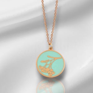 Cherry Blossom Necklace, 14K Gold Plated Sterling Silver Floral Pendant, Dainty Sakura Jewelry