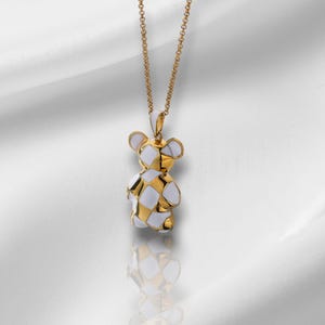 Niedliche Bär Halskette, Vergoldete Bär Anhänger Modeschmuck Geschenk für Sie