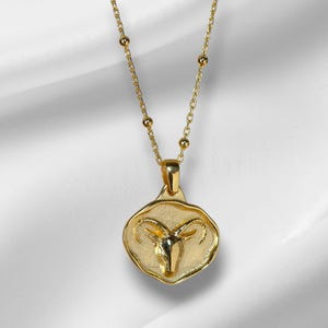 Capricorn Pendant Necklace • Zodiac Sign Jewelry Gift • Minimalist Star Sign Charm for Women & Girls