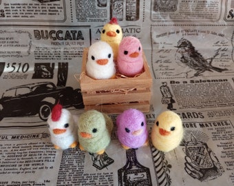 Spring chicks/ peeps/ chicken / needle felted wool chickens/ wool chicks/ chick/ waldorf chicks/ friend gift/ grief gift/anxiety