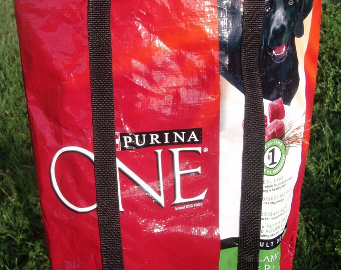 Upcycled Dog Food Tote Bag Fully Lined With Inner Pockets Etsy