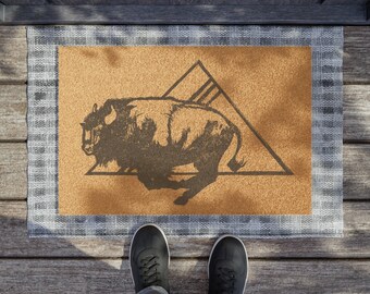 Geometric Bison Doormat